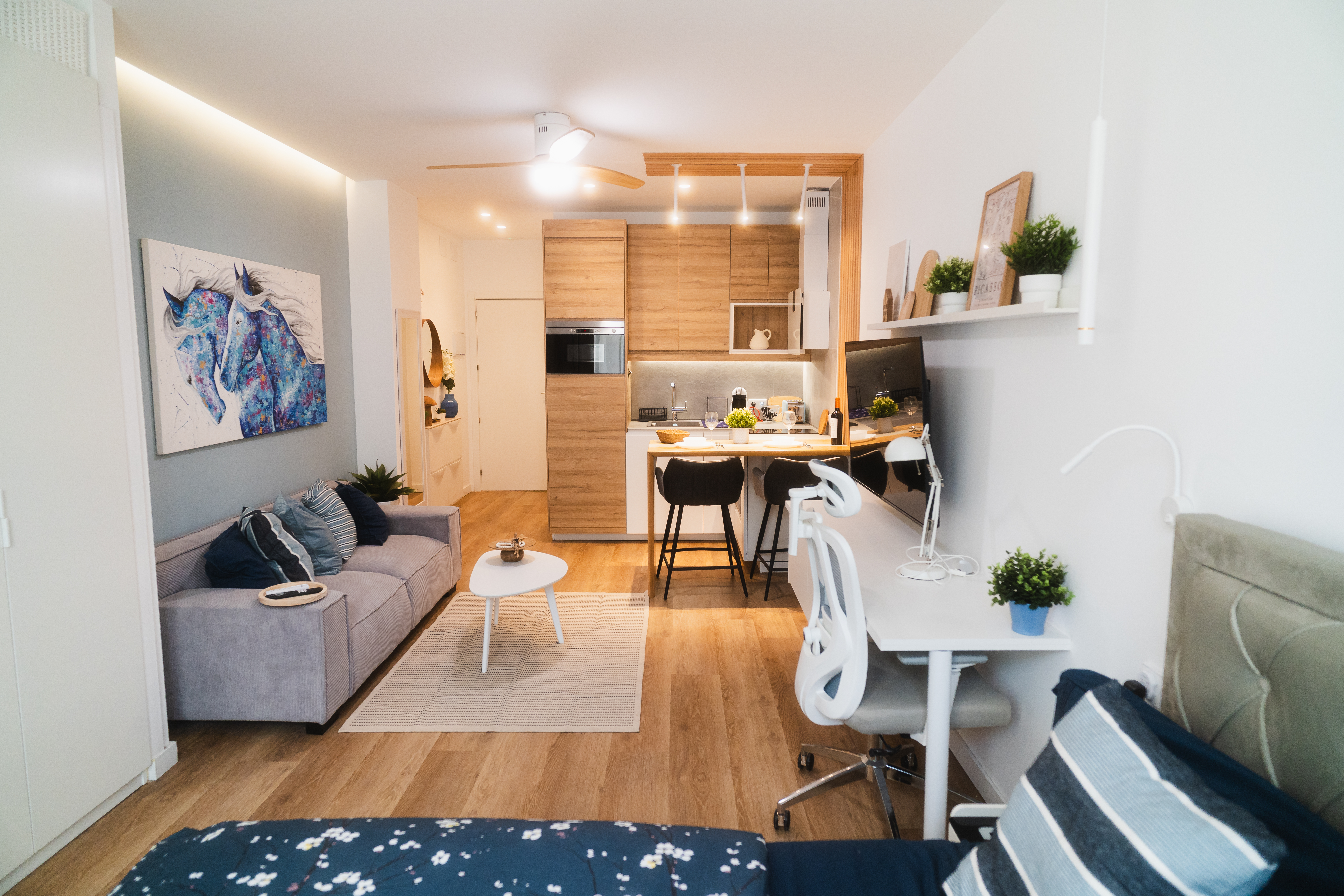Fully equipped kitchen with modern appliances and cozy design